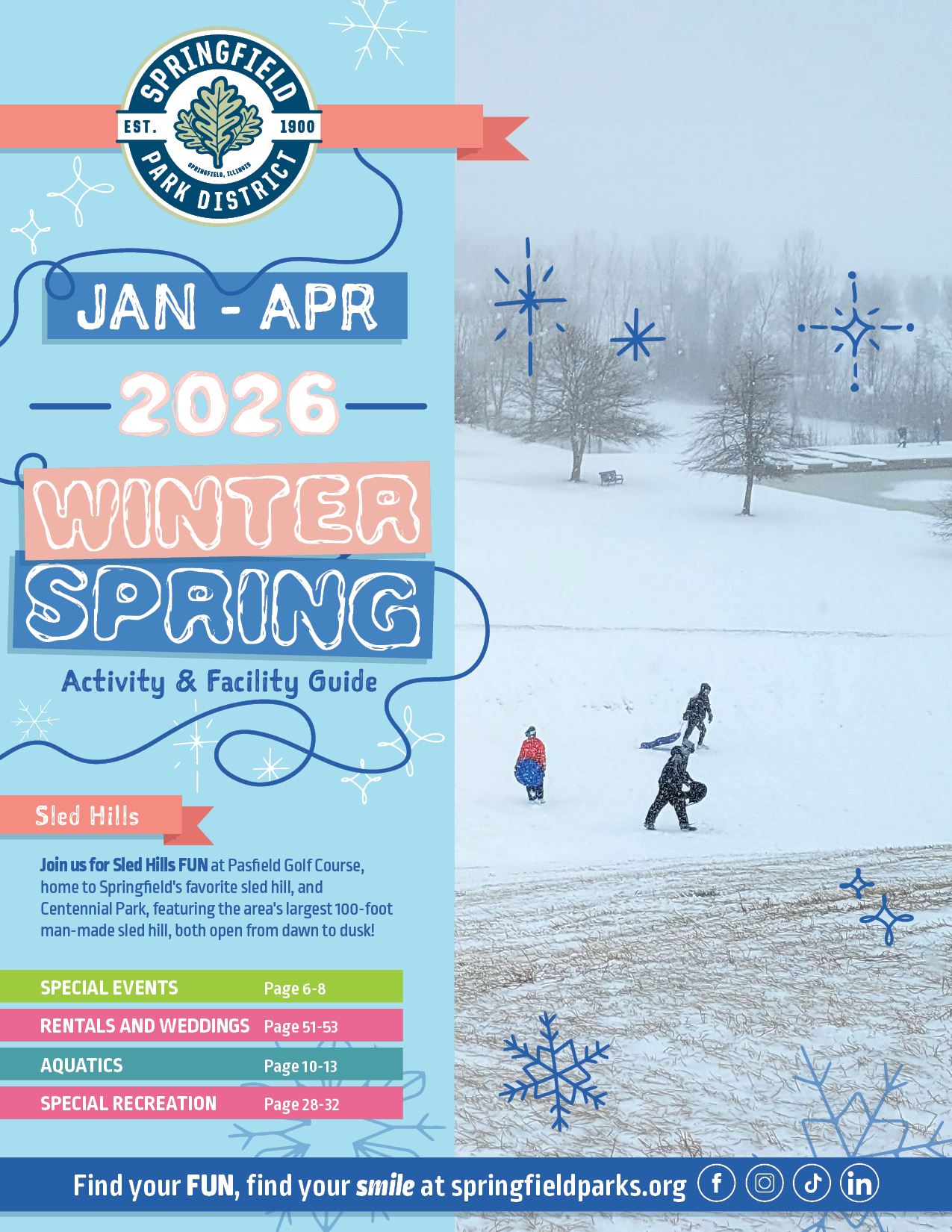 Cover Image for the Park District 2026 Winter Spring Activity Guide