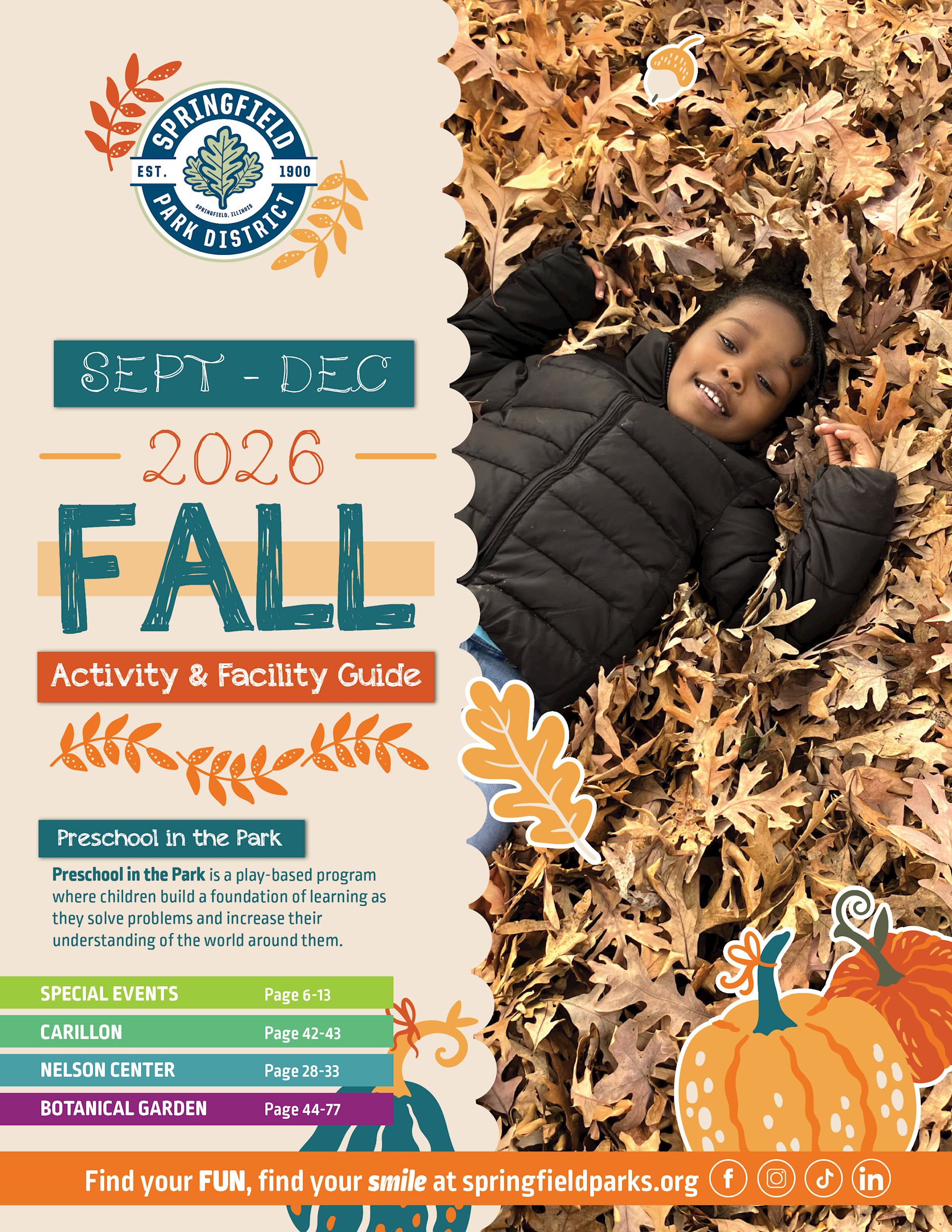 Cover Image for the Park District 2026 Fall Activity Guide
