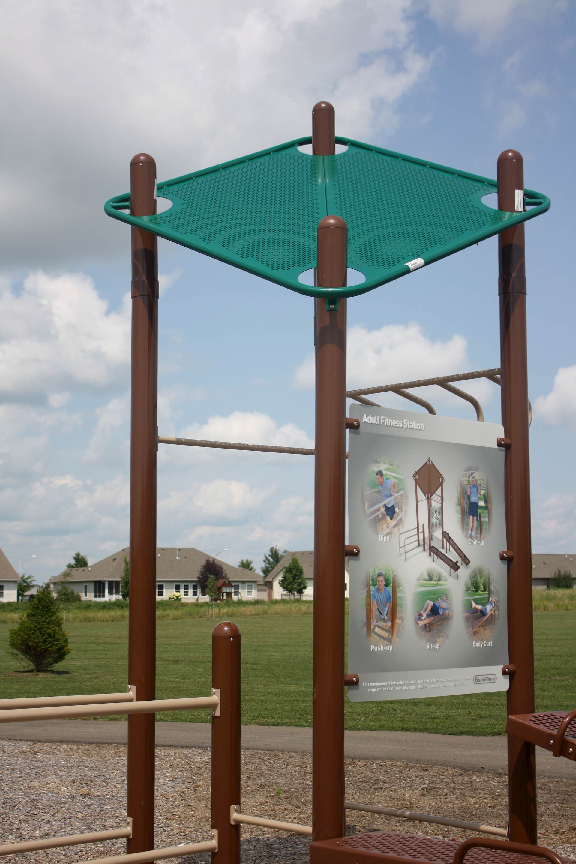 centennial park outdoor playground and adult fitness equipment