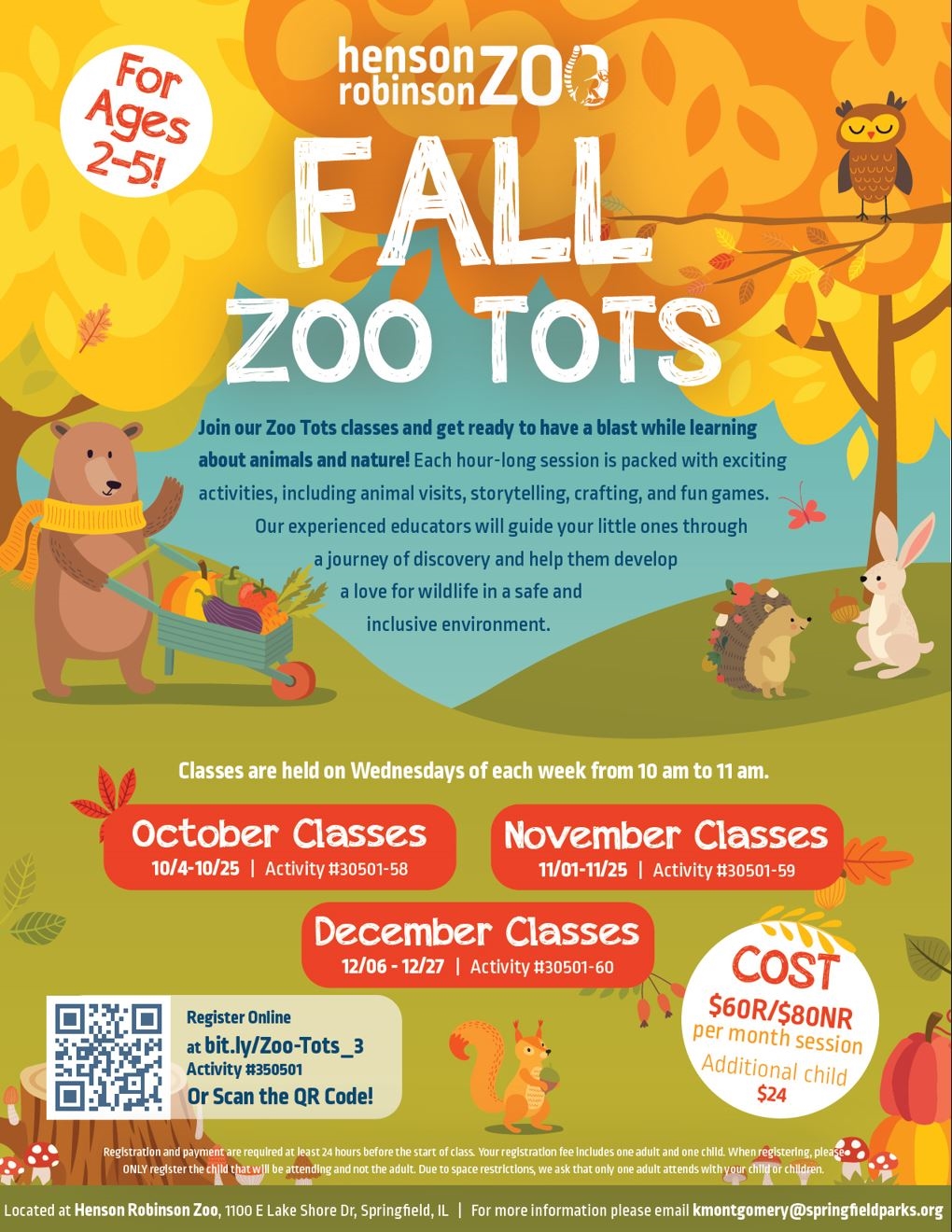 Fall Zoo Tots Springfield Park District