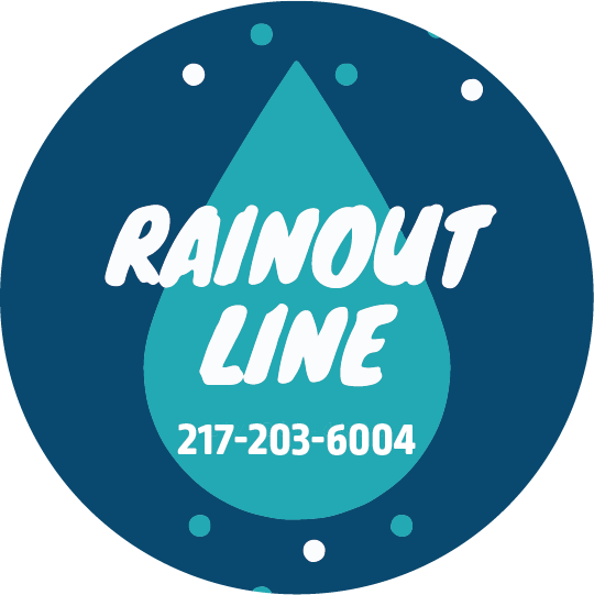 rain out line graphic with phone number 217-203-6004