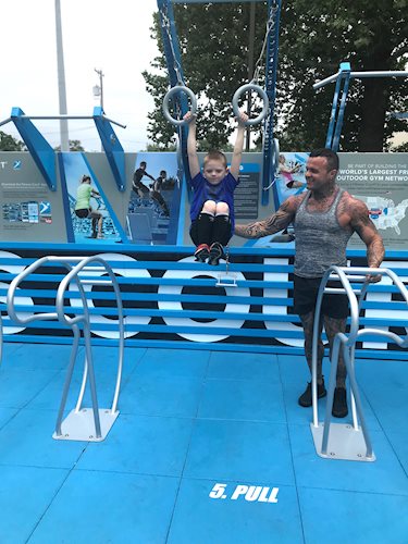 comer cox fitness court patrons exercising