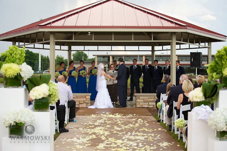 Erin's Pavilion Gazebo staged for wedding Ceremony