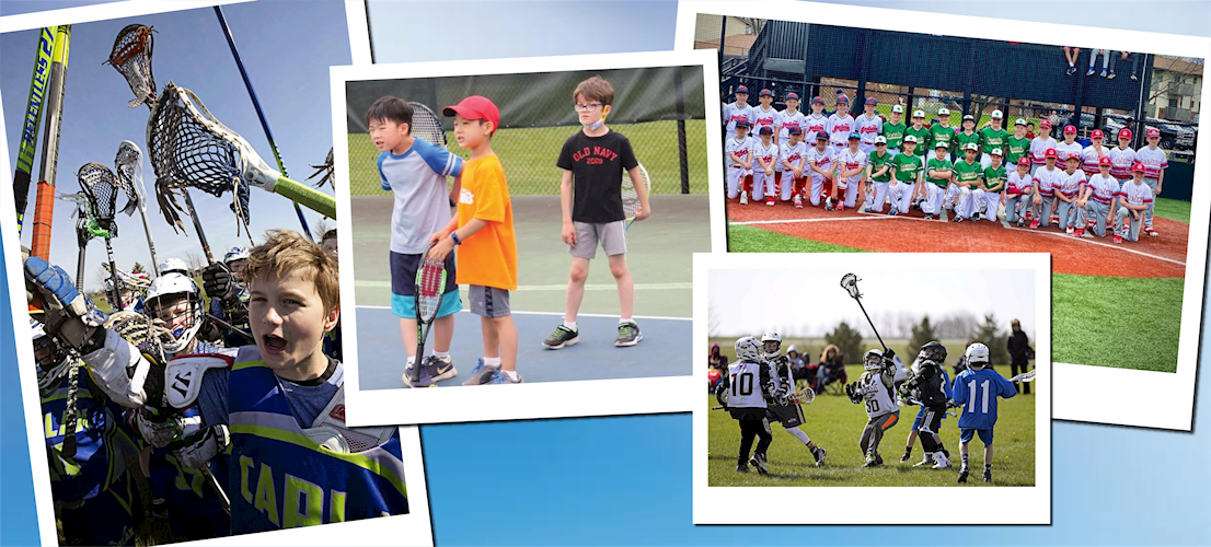 youth sports with kids playing lacrosse-tennis-youth-baseball at park district facilities